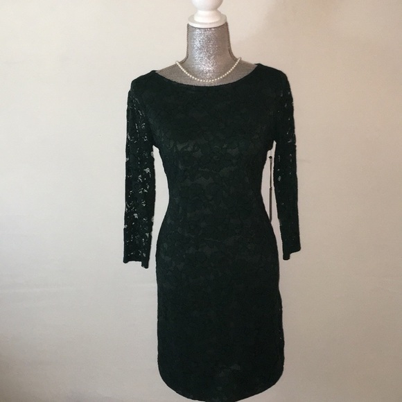 vince camuto green lace dress